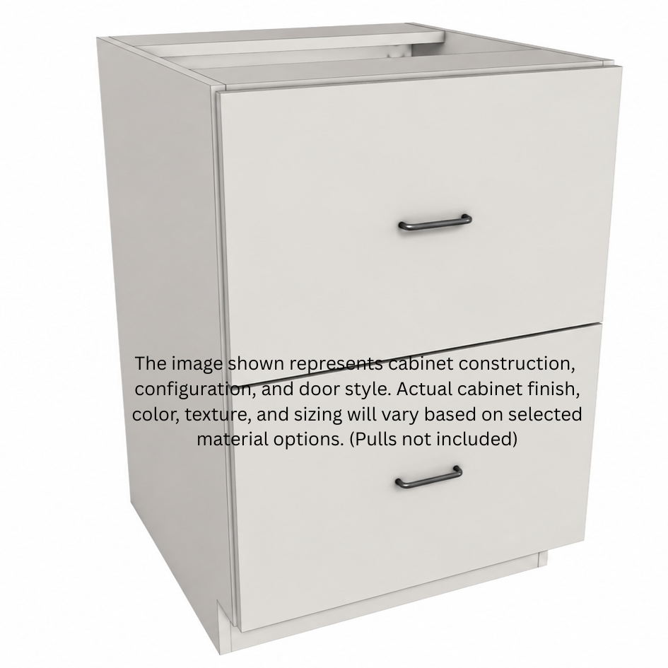 Stock Line 2- Equal Drawer Base Cabinet 23" to 36"