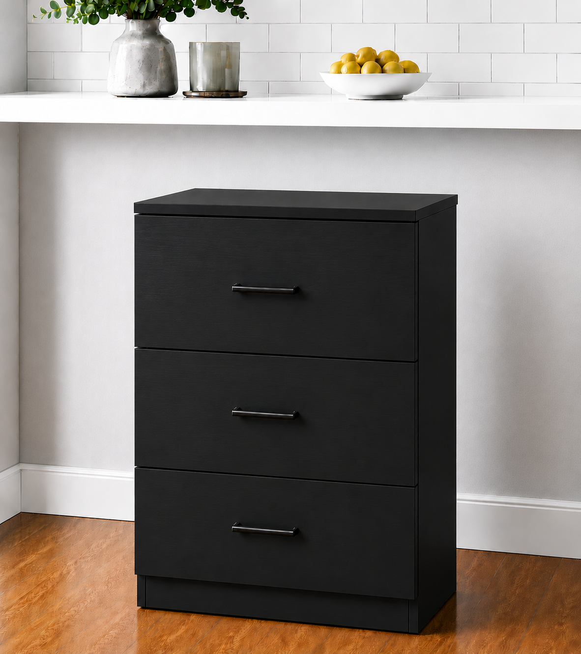 Stock Line 3- Equal Drawer Base Cabinet 9" to 22"