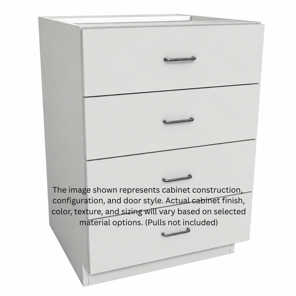 Stock Line 3- Equal Drawer Base Cabinet 9" to 22"