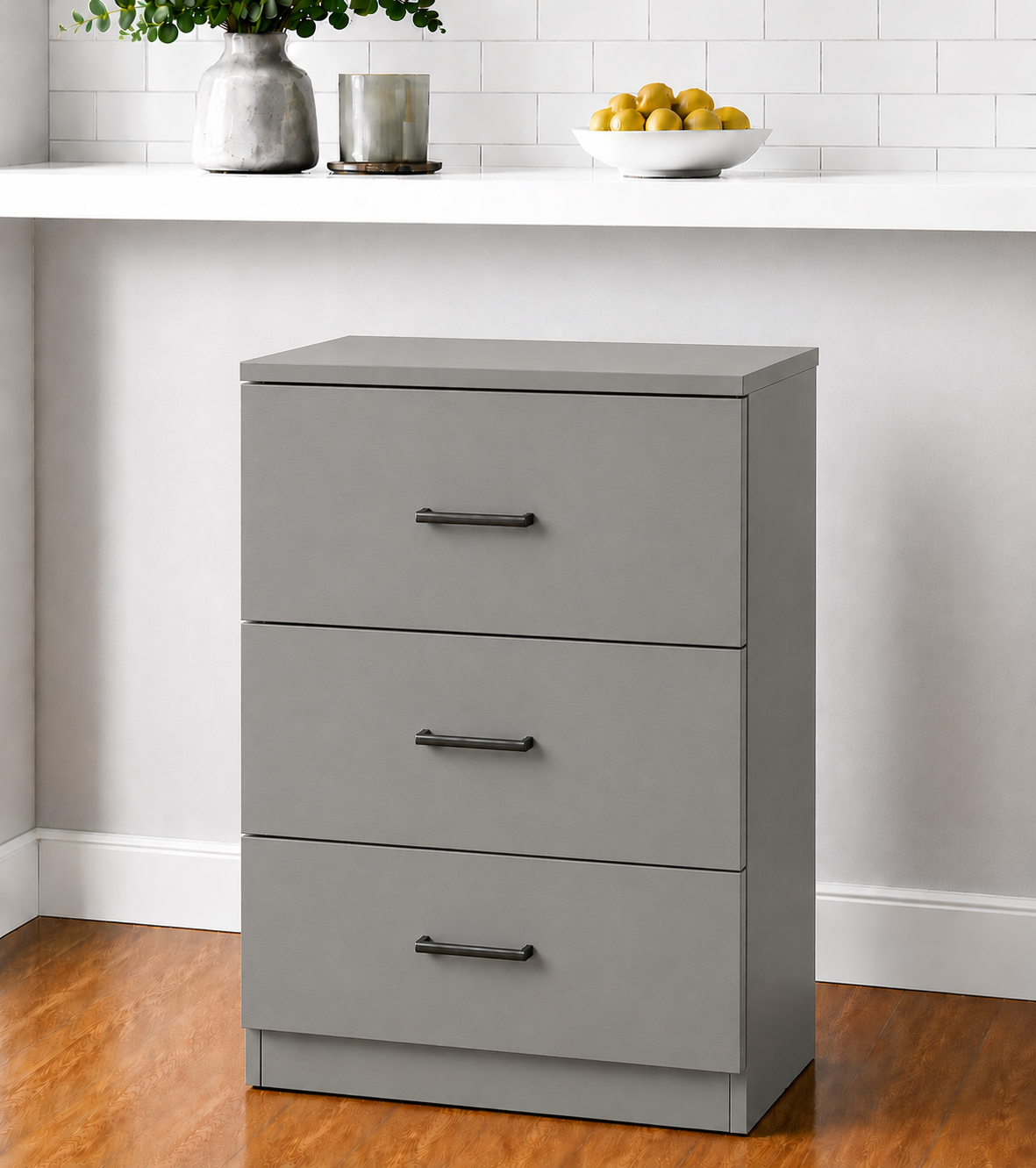 Stock Line 3- Equal Drawer Base Cabinet 9" to 22"