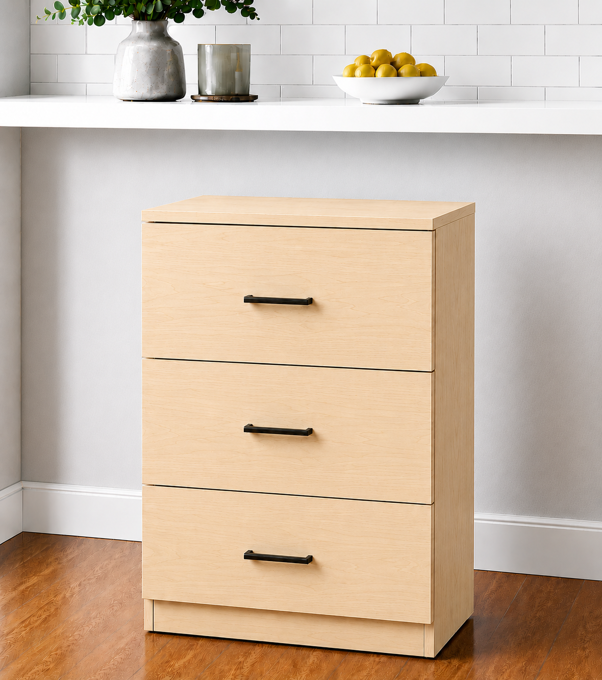 Stock Line 3- Equal Drawer Base Cabinet 9" to 22"