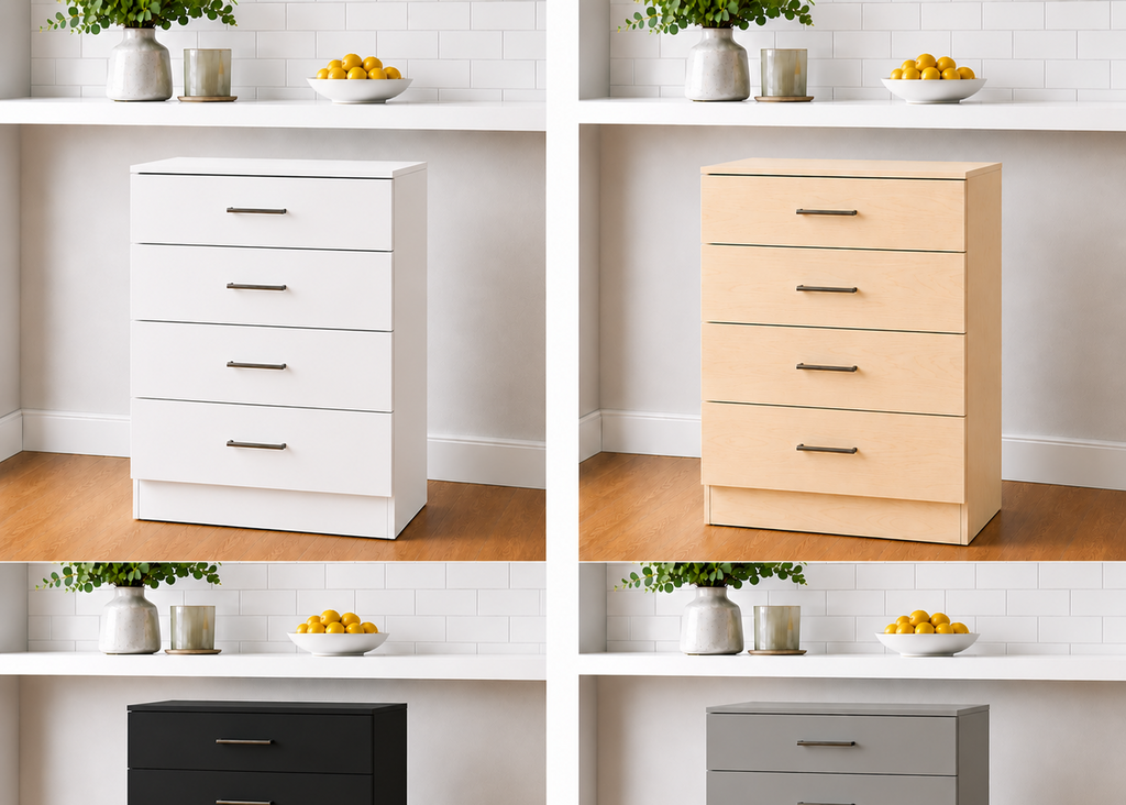 Stock Line 4-Drawer Base Cabinet 9" to 22"