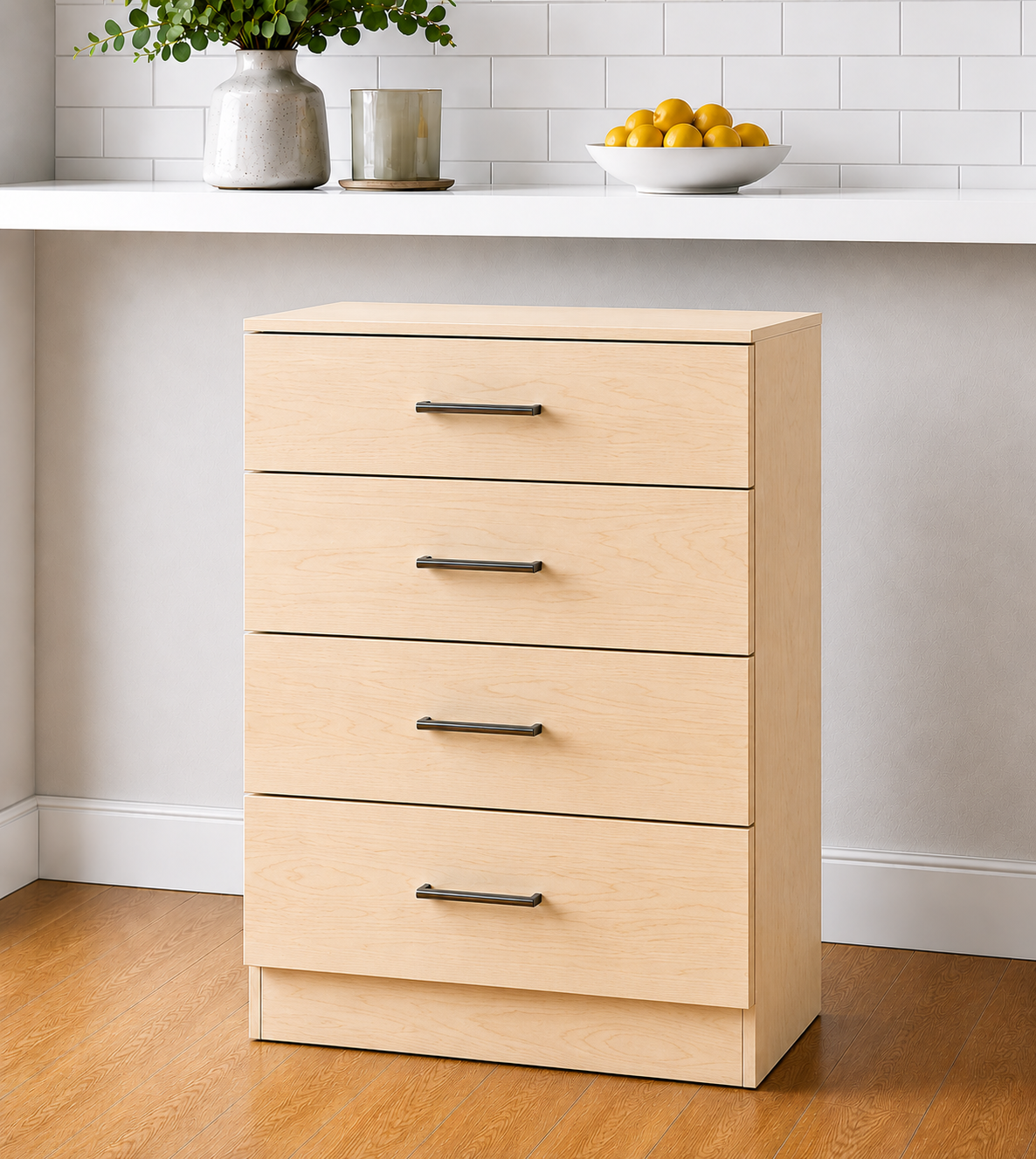 Stock Line 4-Drawer Base Cabinet 9" to 22"