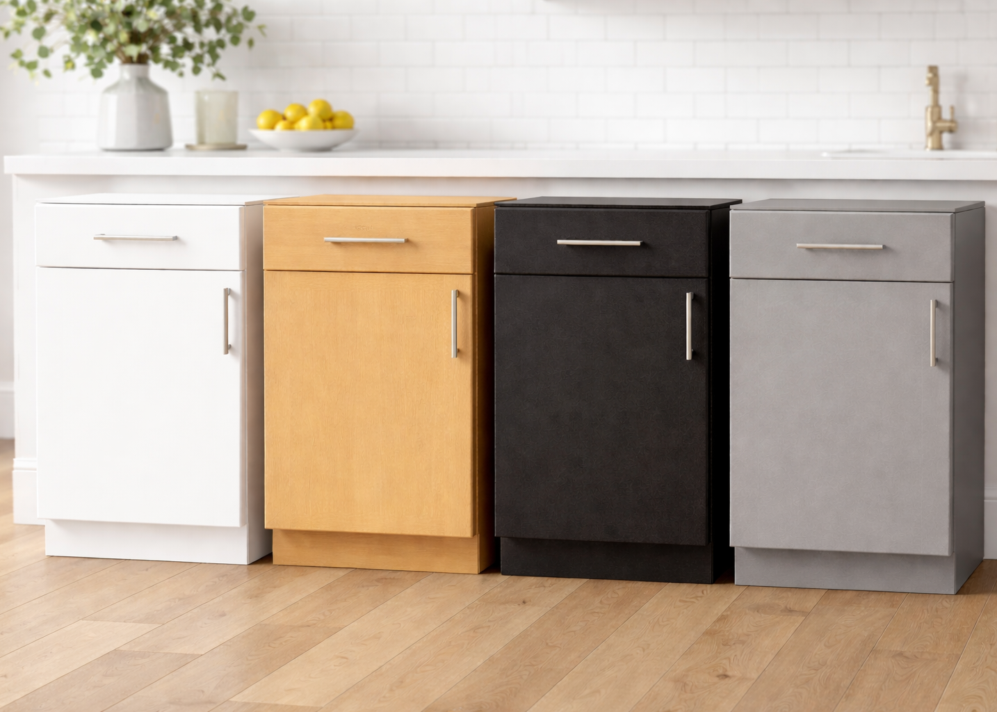 Stock Line 1-Door 1-Drawer Base Cabinet
